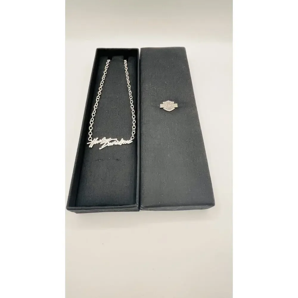 Rare Harley Davidson Sterling Silver 925 MOD Pendant Chain Necklace HDN0104 16